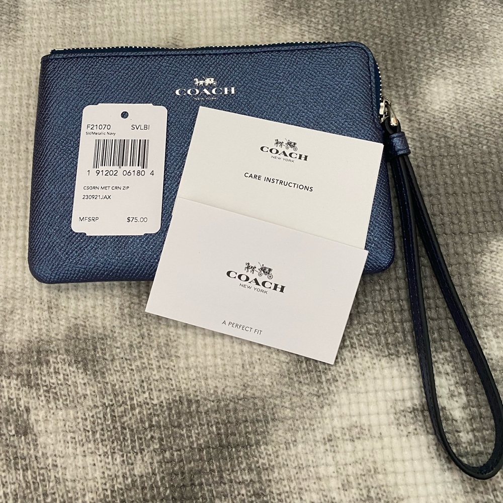 Coach Metallic Wristlet NWT